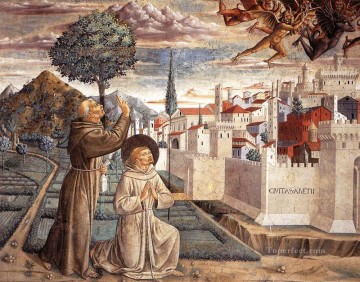  wall Oil Painting - Scenes from the Life of St Francis Scene 6north wall Benozzo Gozzoli
